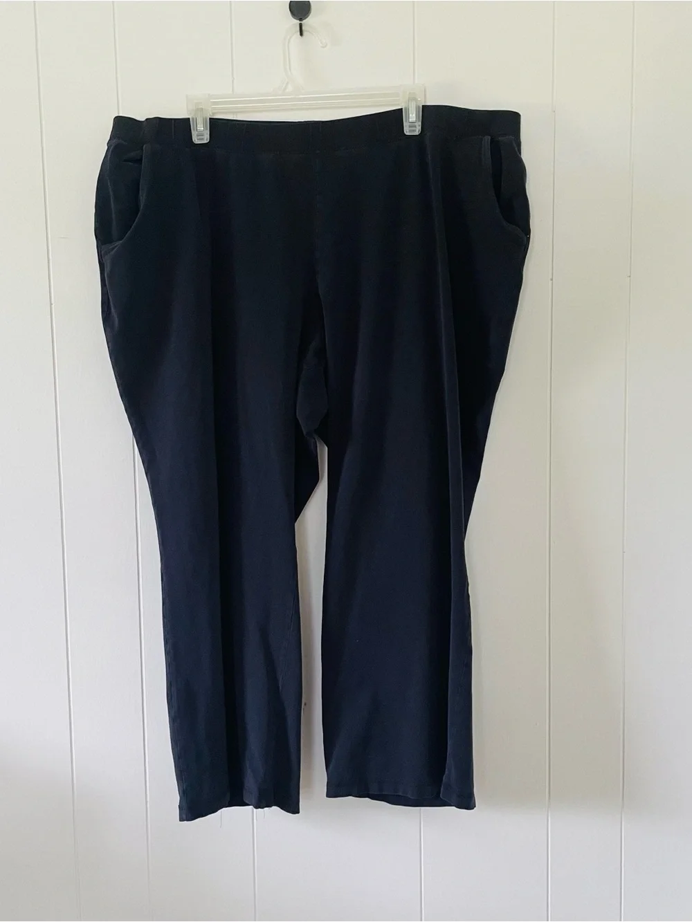 Black Stretch Casual capris Pants